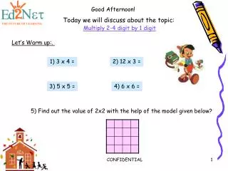 Today we will discuss about the topic: Multiply 2-4 digit by 1 digit
