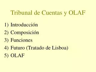 Tribunal de Cuentas y OLAF