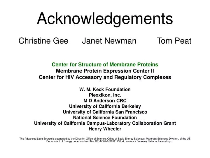 acknowledgements