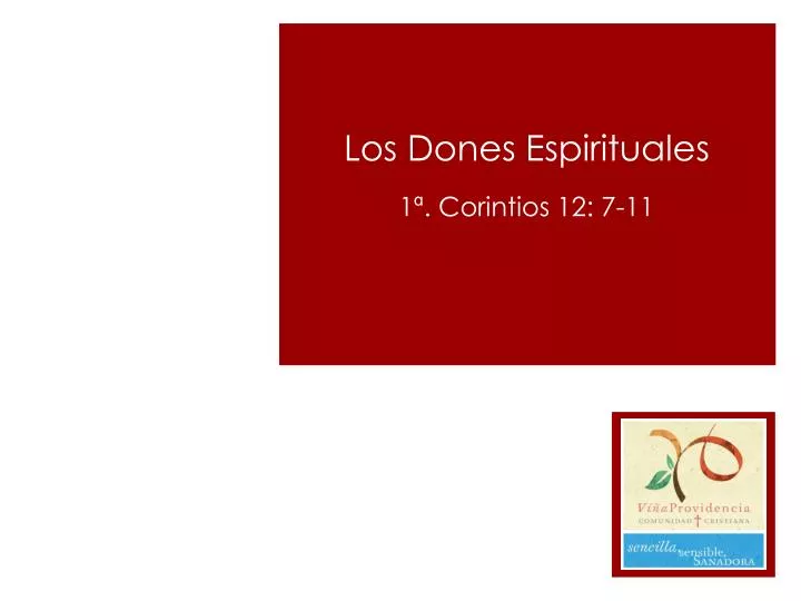 los dones espirituales 1 corintios 12 7 11