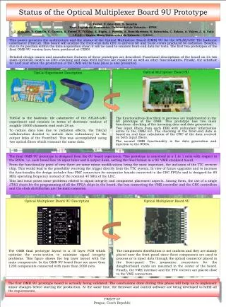 Status of the Optical Multiplexer Board 9U Prototype