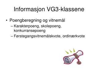 Informasjon VG3-klassene