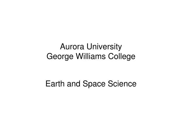 aurora university george williams college