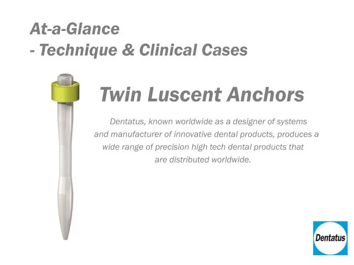 at a glance technique clinical cases
