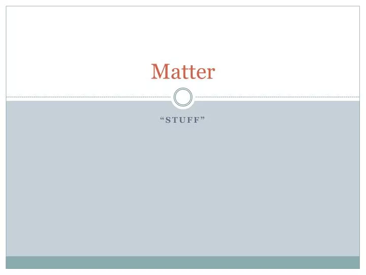 matter