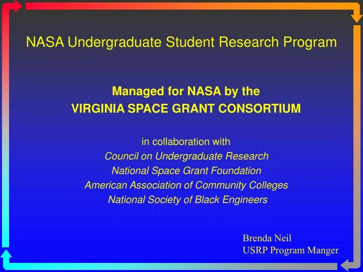 nasa undergraduate student research program
