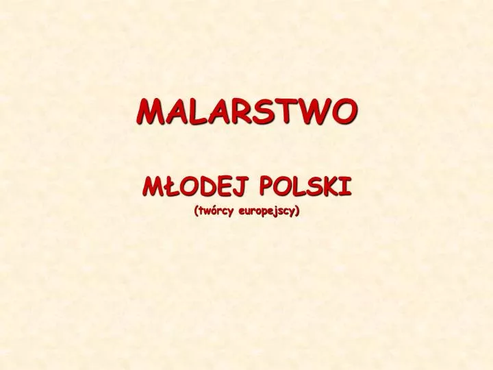 malarstwo