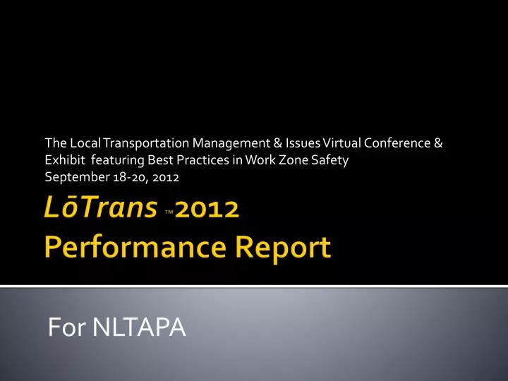 l trans 2012 performance report