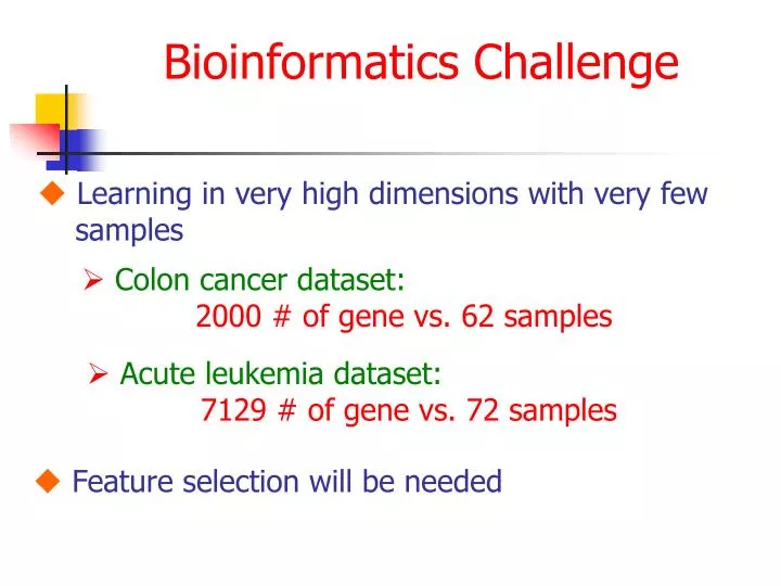 bioinformatics challenge