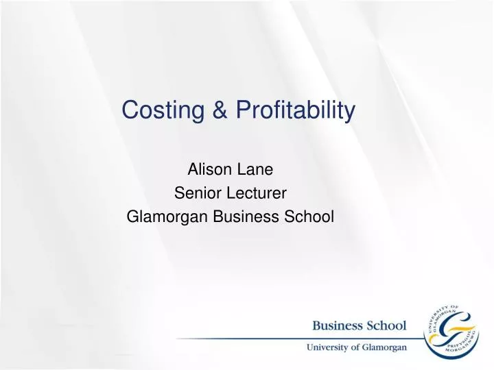 costing profitability