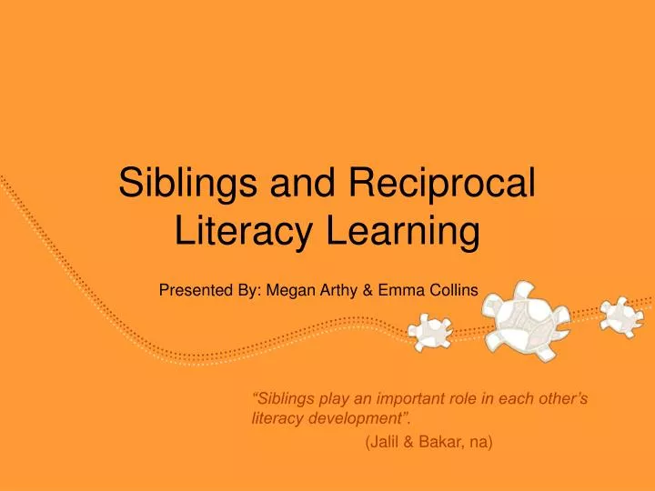siblings and reciprocal literacy learning