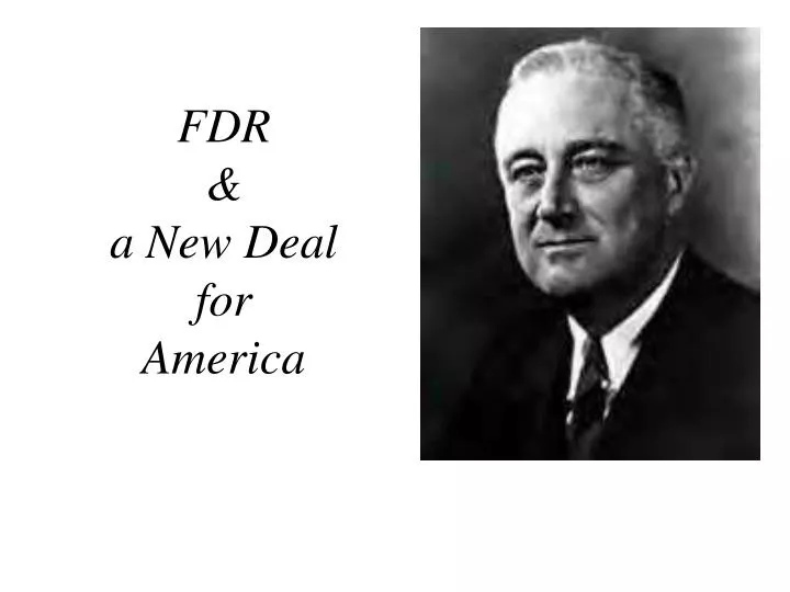 fdr a new deal for america