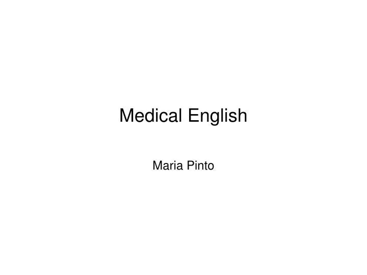 medical english