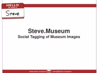Steve.Museum Social Tagging of Museum Images