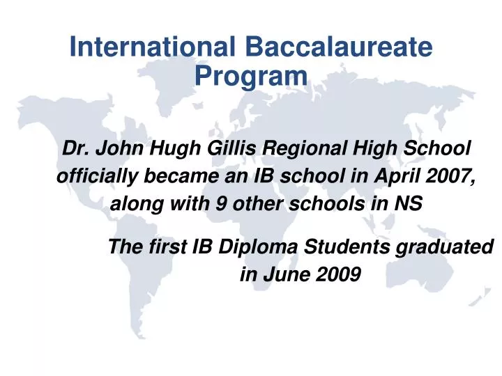 international baccalaureate program