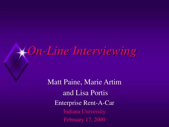 on line interviewing