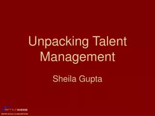 Unpacking Talent Management