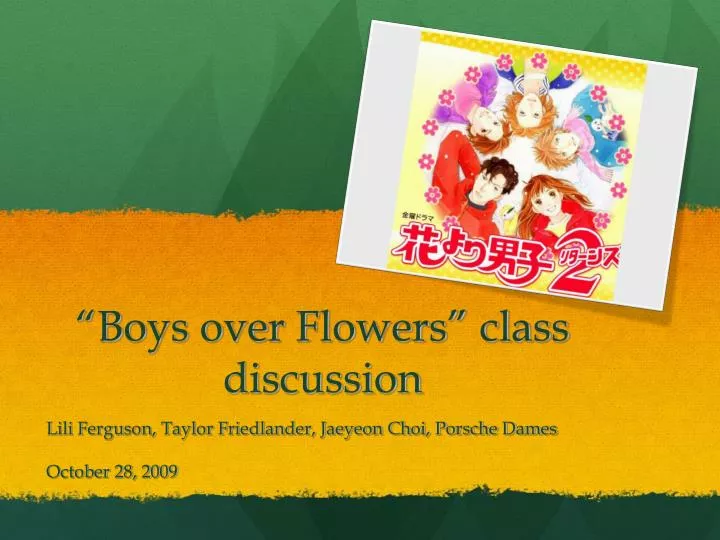 boys over flowers class discussion