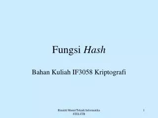 Fungsi Hash