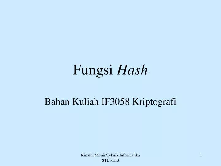 fungsi hash