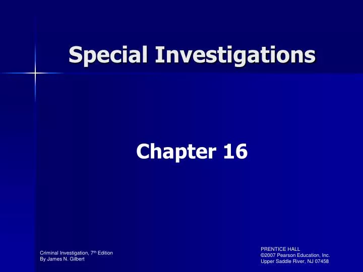 special investigations