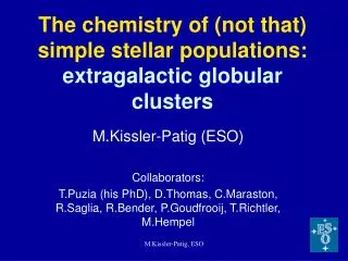The chemistry of (not that) simple stellar populations: extragalactic globular clusters