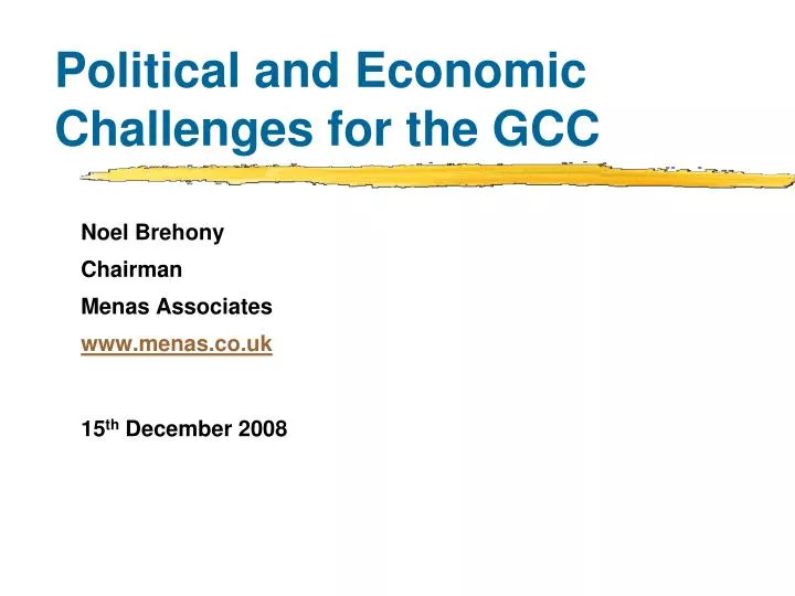 political and economic challenges for the gcc