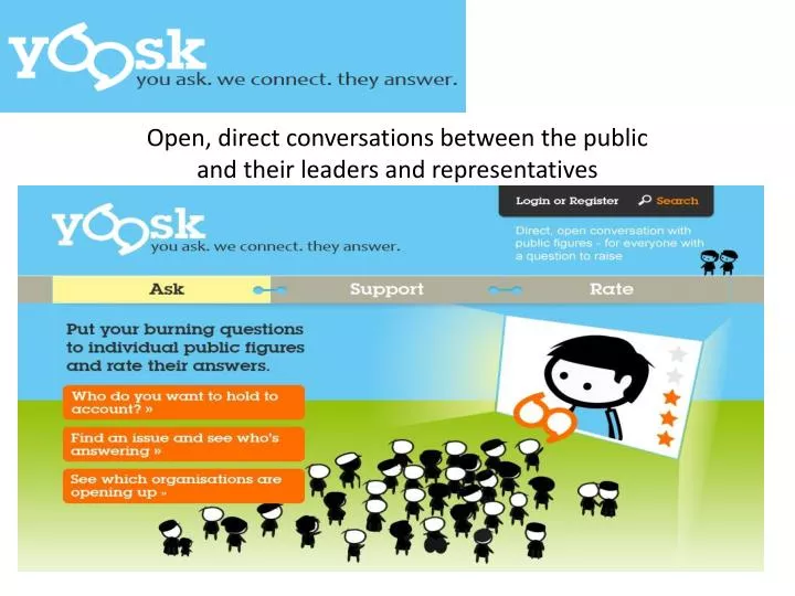 open direct conversations between the public and their leaders and representatives