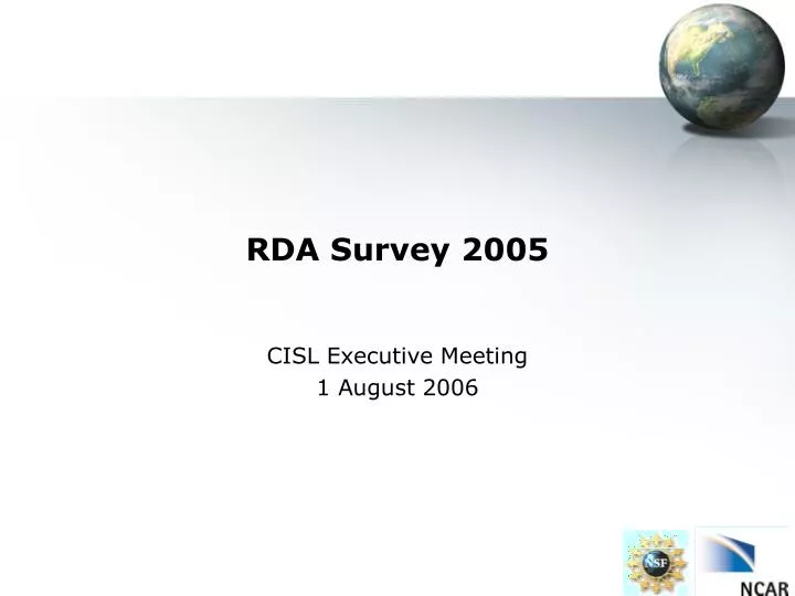 rda survey 2005
