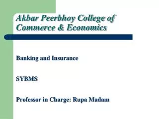 Akbar Peerbhoy College of Commerce &amp; Economics