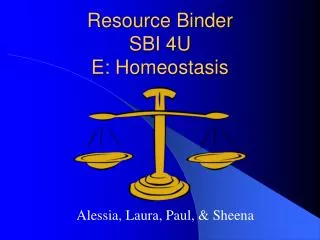 Resource Binder SBI 4U E: Homeostasis