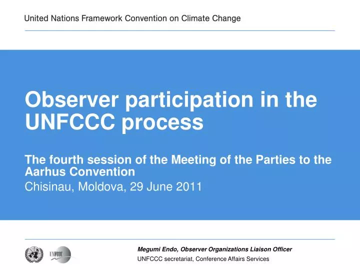 observer participation in the unfccc process