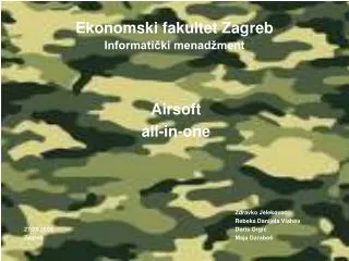 Ekonomski fakultet Zagreb Informatički menadžment