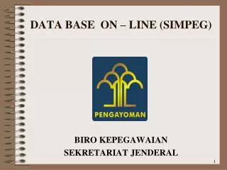 DATA BASE ON – LINE (SIMPEG)