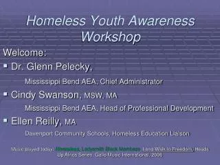 Homeless Youth Awareness Workshop