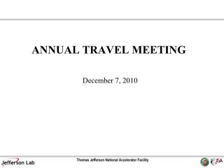 ANNUAL TRAVEL MEETING