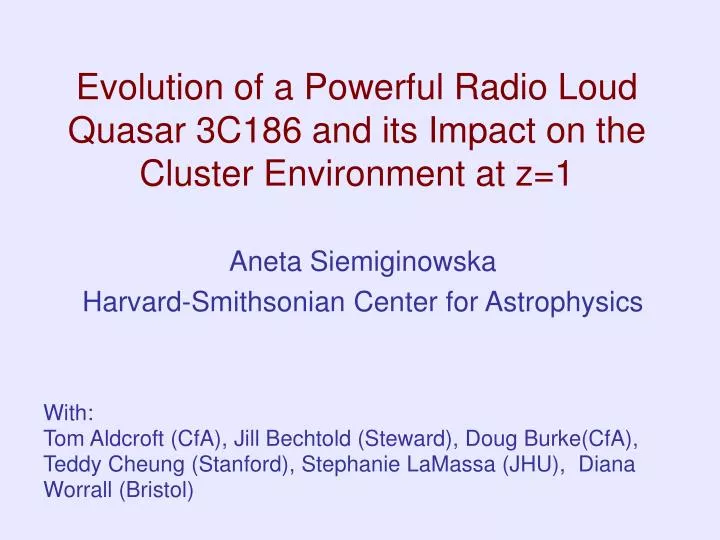 evolution of a powerful radio loud quasar 3c186 and its impact on the cluster environment at z 1