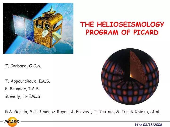 the helioseismology program of picard