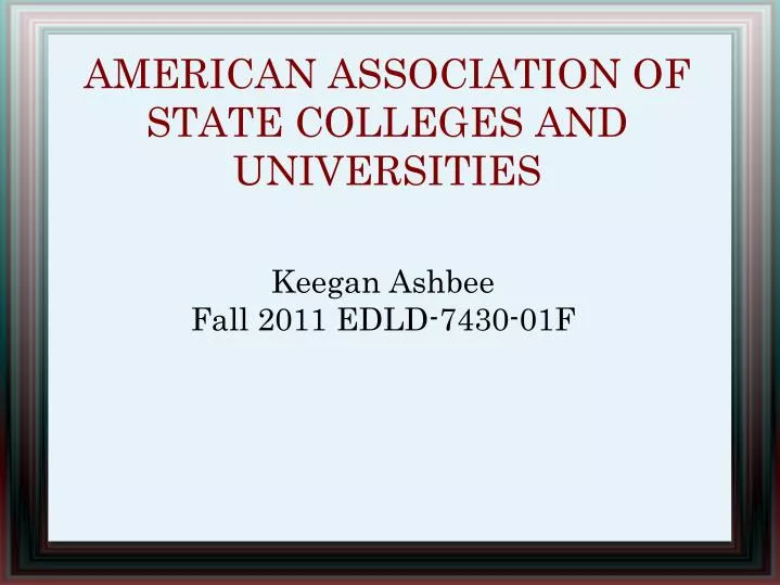 american association of state colleges and universities
