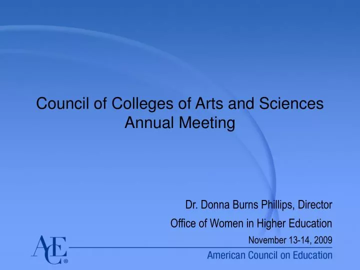 council of colleges of arts and sciences annual meeting