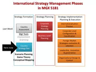 International Strategy Management Phases in MGX 5181