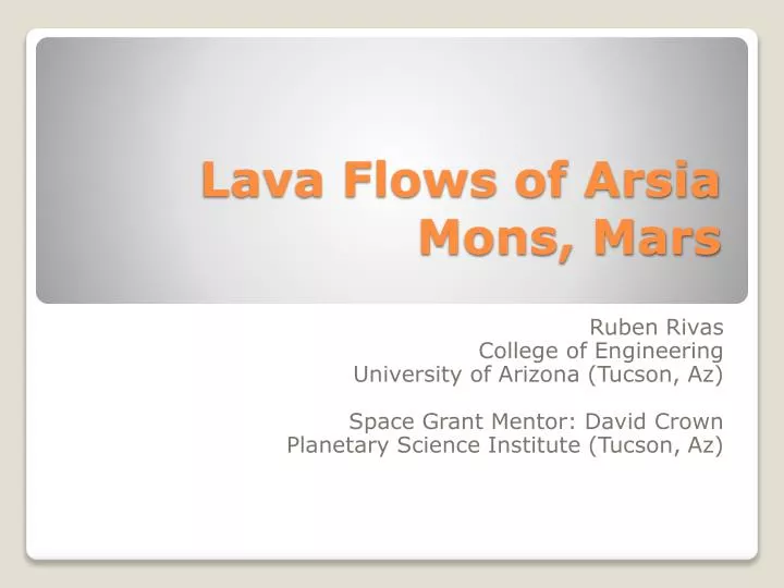 lava flows of arsia mons mars