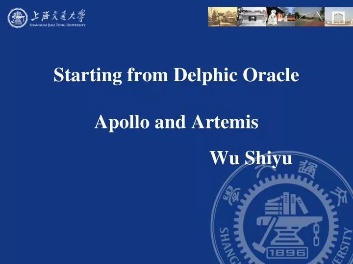 starting from delphic oracle apollo and artemis