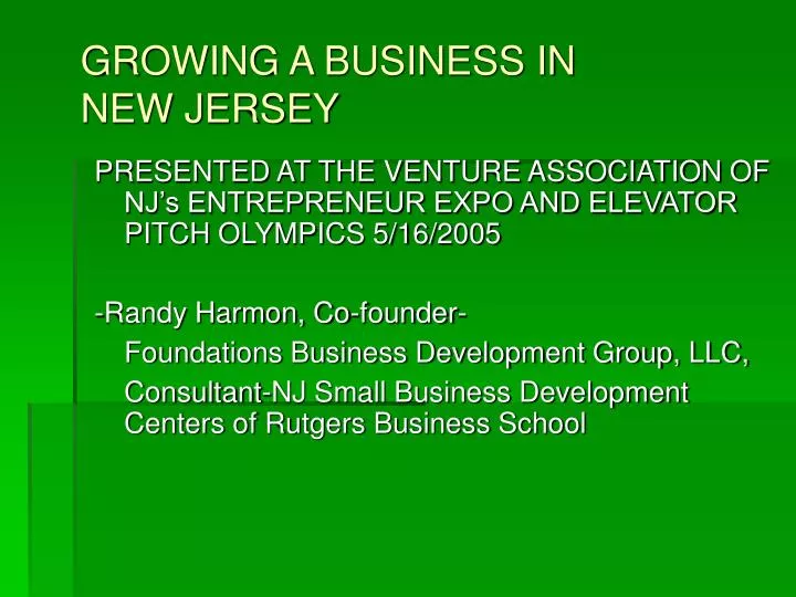 growing a business in new jersey