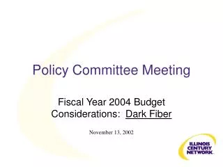 Policy Committee Meeting