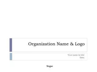 Organization Name &amp; Logo