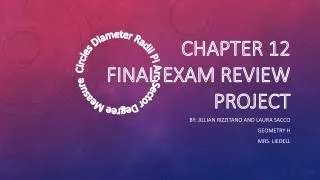 Chapter 12 Final Exam Review Project