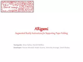 ARigami Augmented Reality Instructions for Supporting Paper Folding