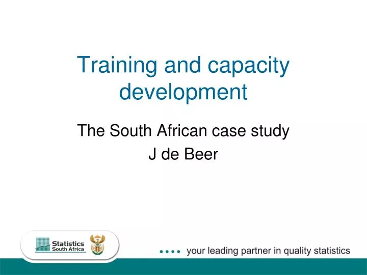 training and capacity development