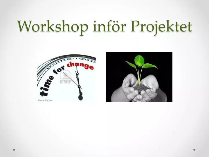 workshop inf r projektet